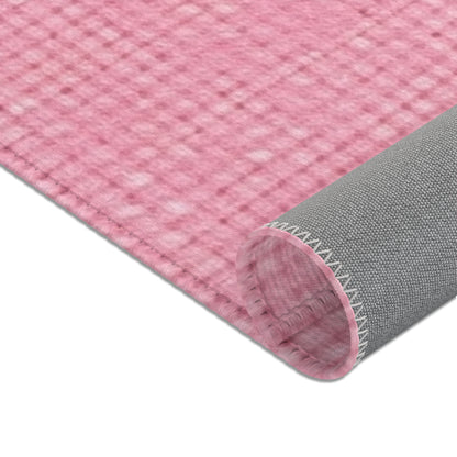 Pastel Rose Pink: Denim-Inspired, Refreshing Fabric Design - Area Rugs