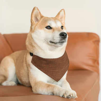 Luxe Dark Brown: Denim-Inspired, Distinctively Textured Fabric - Dog & Pet Bandana Collar