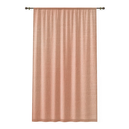 Soft Pink-Orange Peach: Denim-Inspired, Lush Fabric - Window Curtain