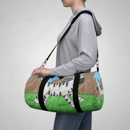 Zebra Graphic Hipster Zebra Animal Duffel Bag