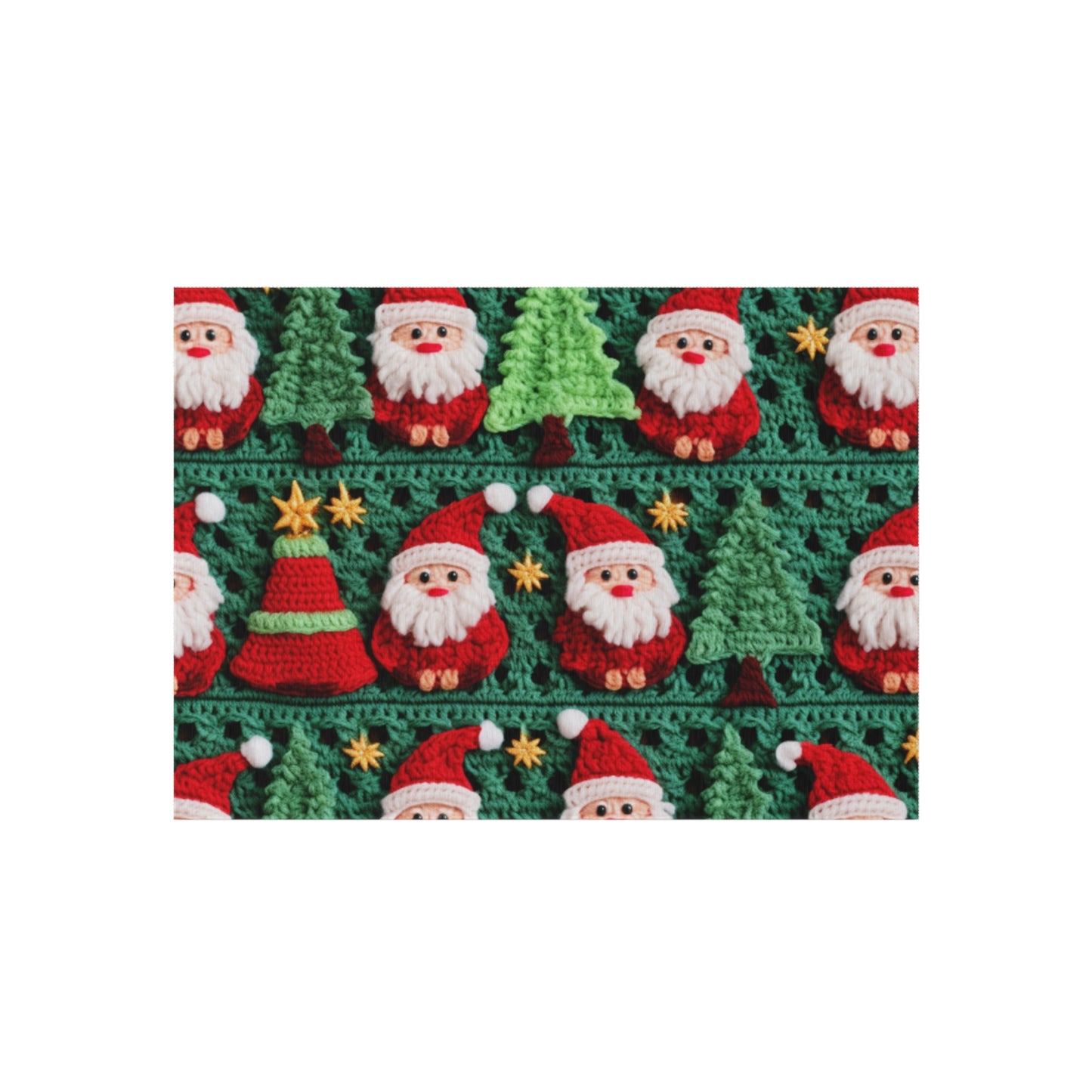 Santa Claus Crochet Pattern, Christmas Design, Festive Holiday Decor, Father Christmas Motif. Perfect for Yuletide Celebration - Outdoor Rug