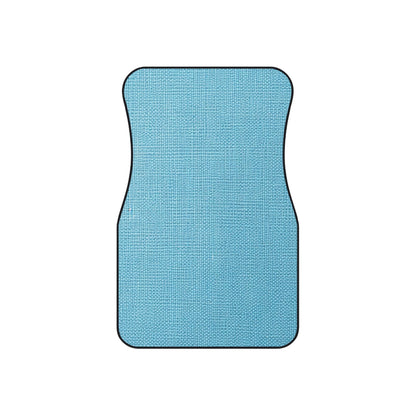 Bright Aqua Teal: Denim-Inspired Refreshing Blue Summer Fabric - Car Mats (Set of 4)