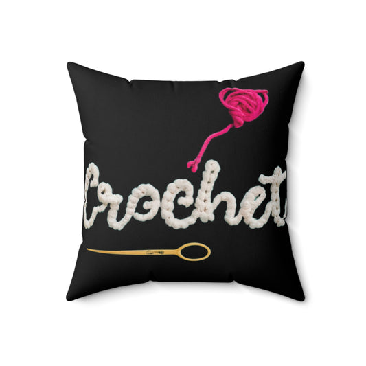 Regalo de amor de ganchillo - Estilo de coleccionista de moda de tela sincera - Almohada cuadrada de poliéster hilado