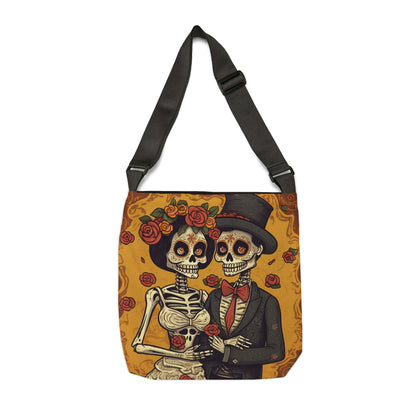 Halloween Wedding Marriage, Bride & Groom - Forever Soulmates - Adjustable Tote Bag (AOP)