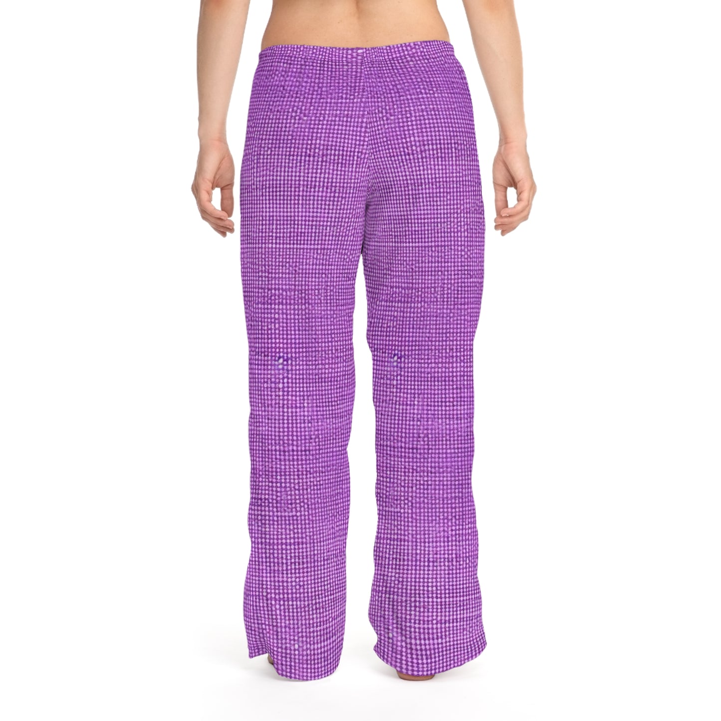 Hyper Iris Orchid Red: Denim-Inspired, Bold Style - Women's Pajama Pants (AOP)