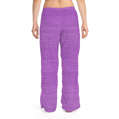 Hyper Iris Orchid Red: Denim-Inspired, Bold Style - Women's Pajama Pants (AOP)