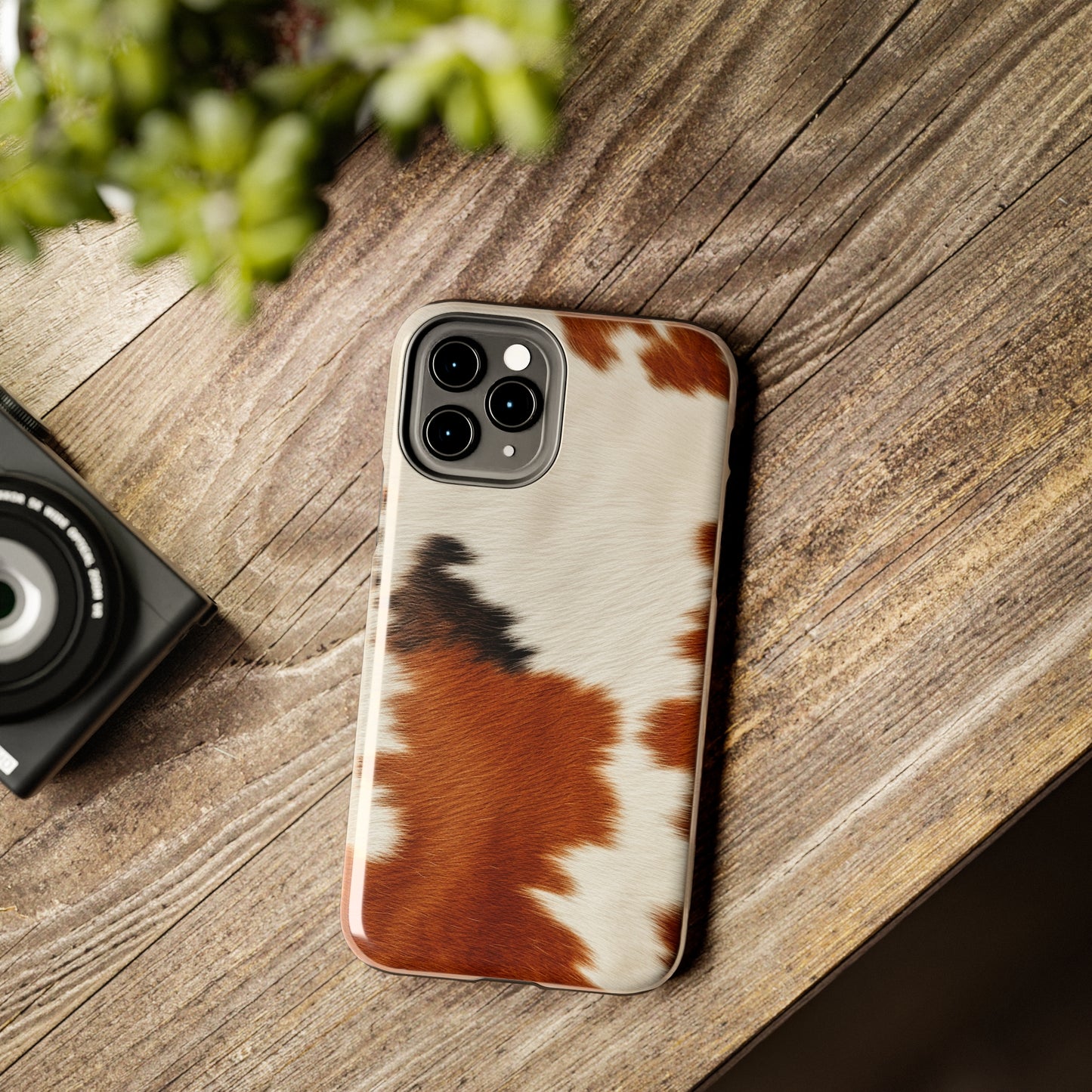 Hair Cowhide Leather Natural Design Durable Rugged Style - Tough Phone Cases