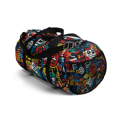 Street Art Inspired Bold Graffiti & Urban Motifs Design Duffel Bag