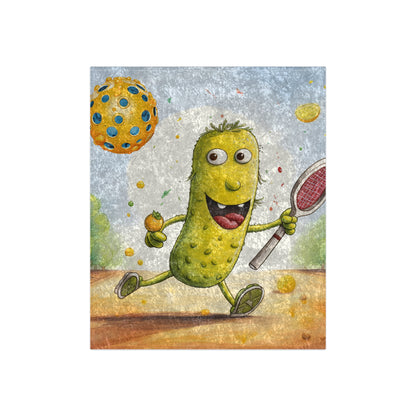 Pickleball Play: Pickle Sport Action Game, Fast Dink Ball - Crushed Velvet Blanket