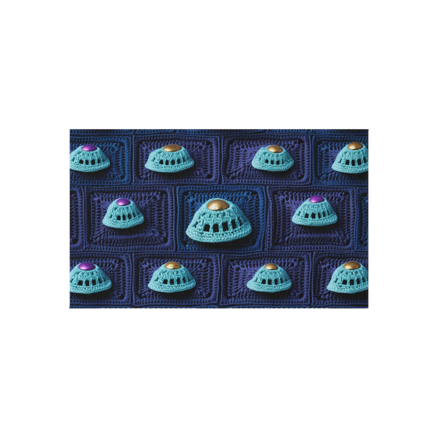 Spaceship UFO Crochet - Galactic Travel Ship - Alien Craft - Flying Saucer - Outdoor Rug