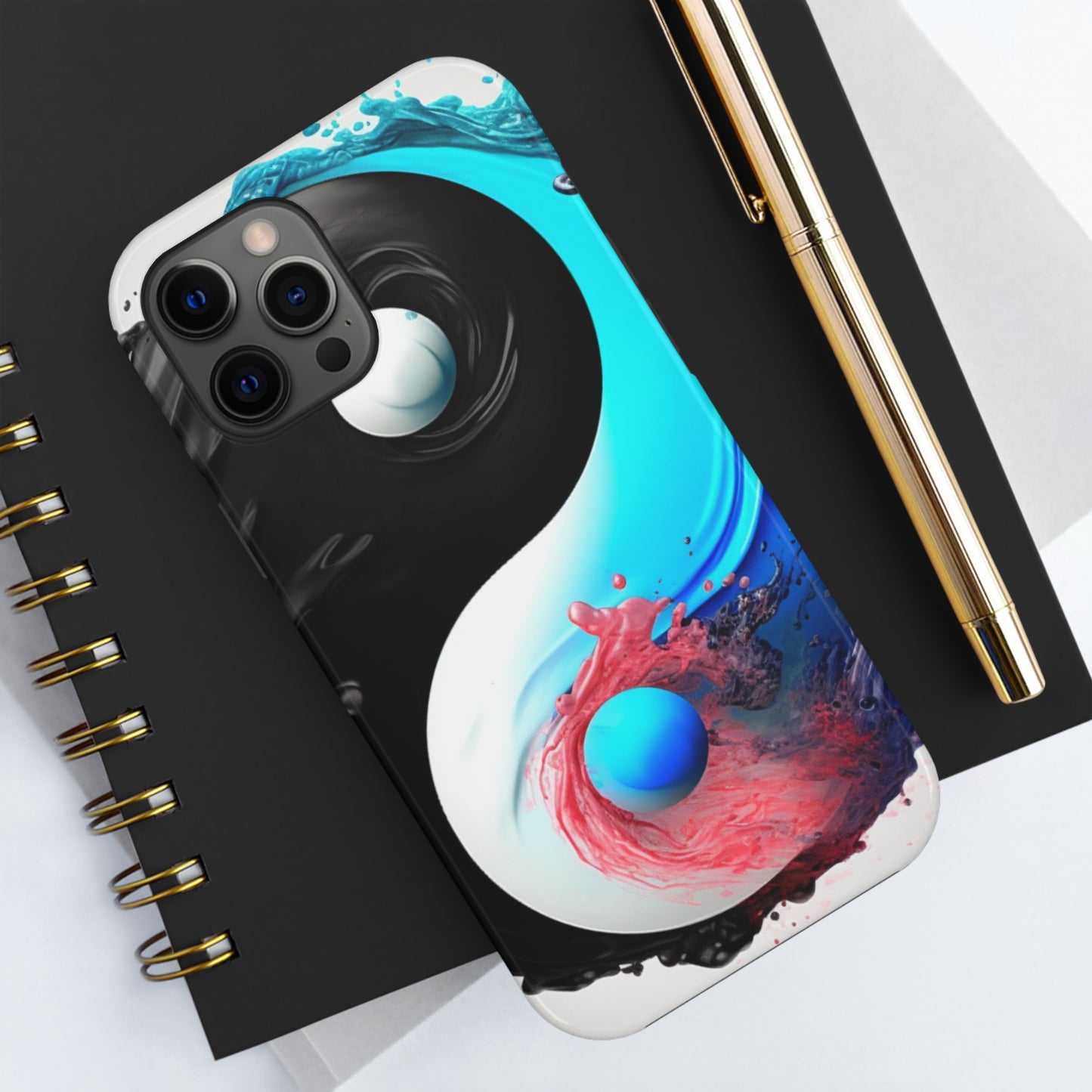 Yin Yang Symbol, Colorful Paint Style - Artistic Decor - Tough Phone Cases