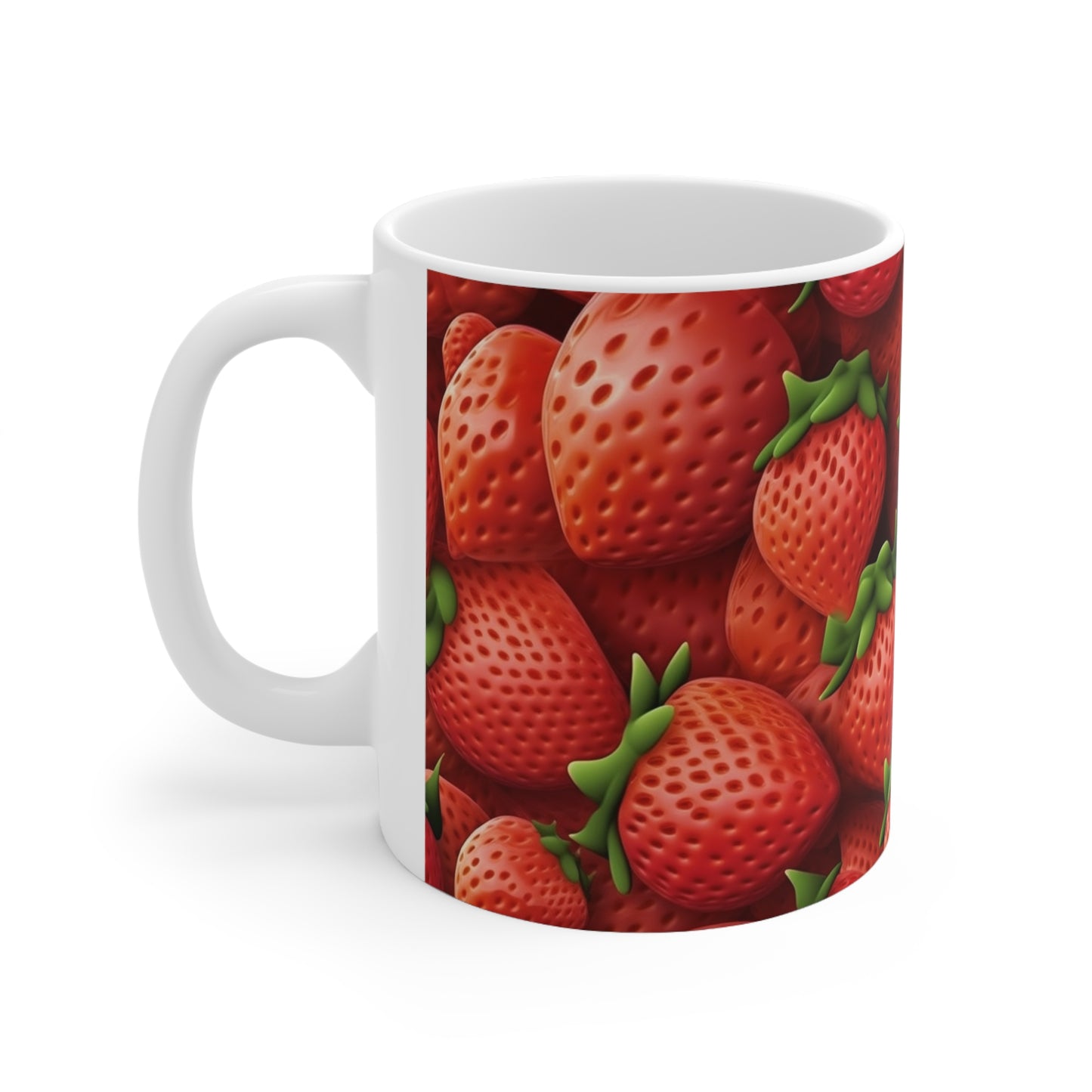 Fresas de jardín- Wild Sweet Gourmet - Granja que cultiva frutos rojos maduros - Taza de cerámica 11oz