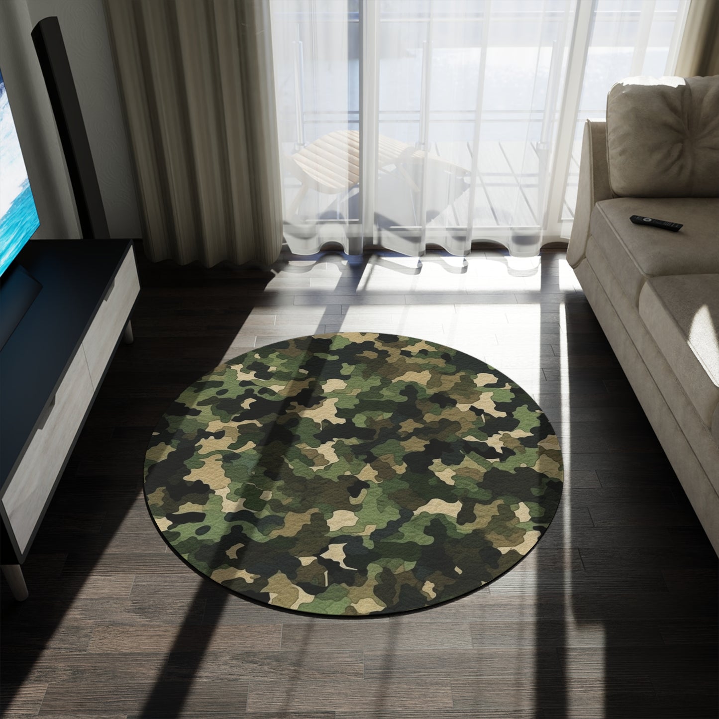 Classic Camo | Camouflage Wrap | Traditional Camo - Round Rug