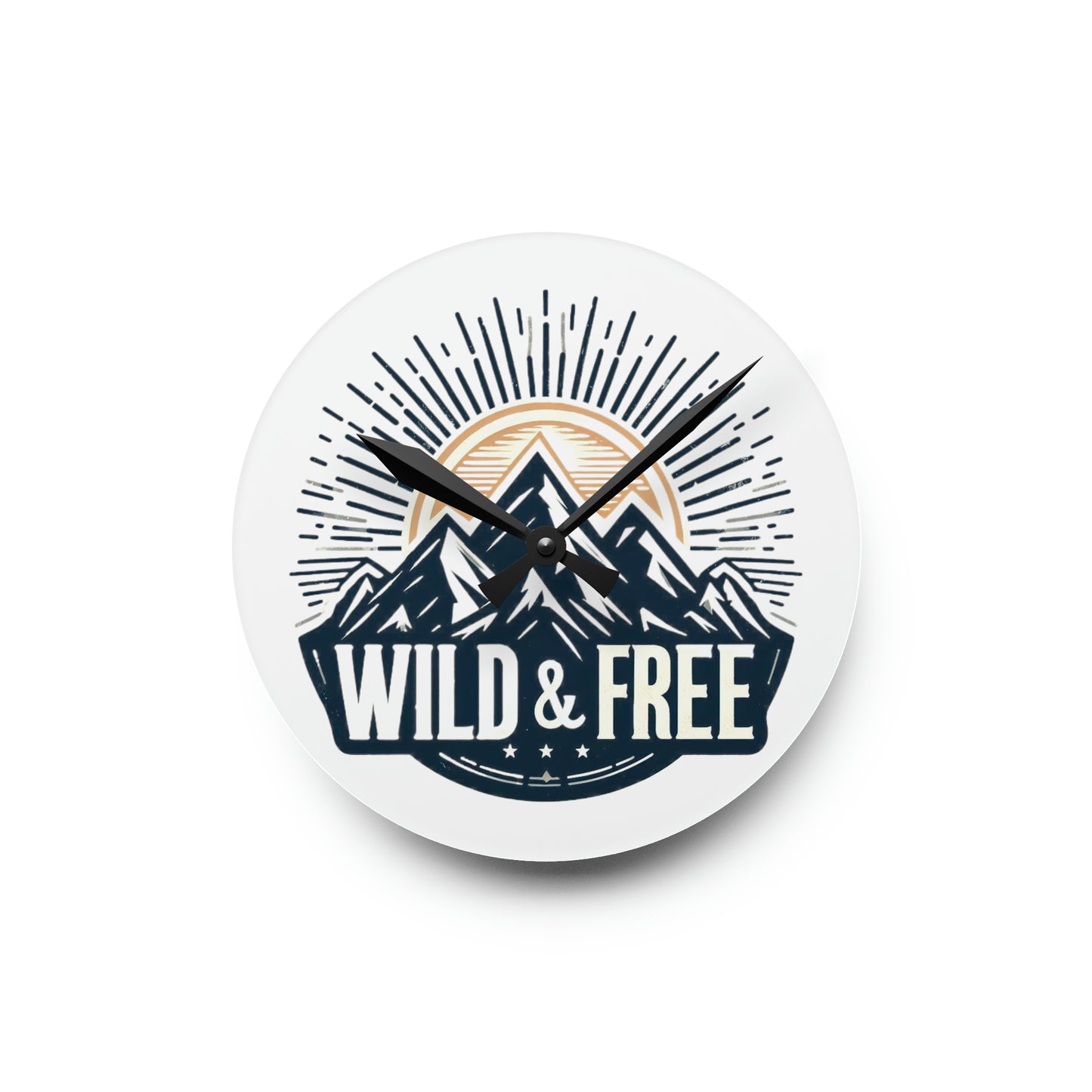 Wild and Free Adventure - Acrylic Wall Clock