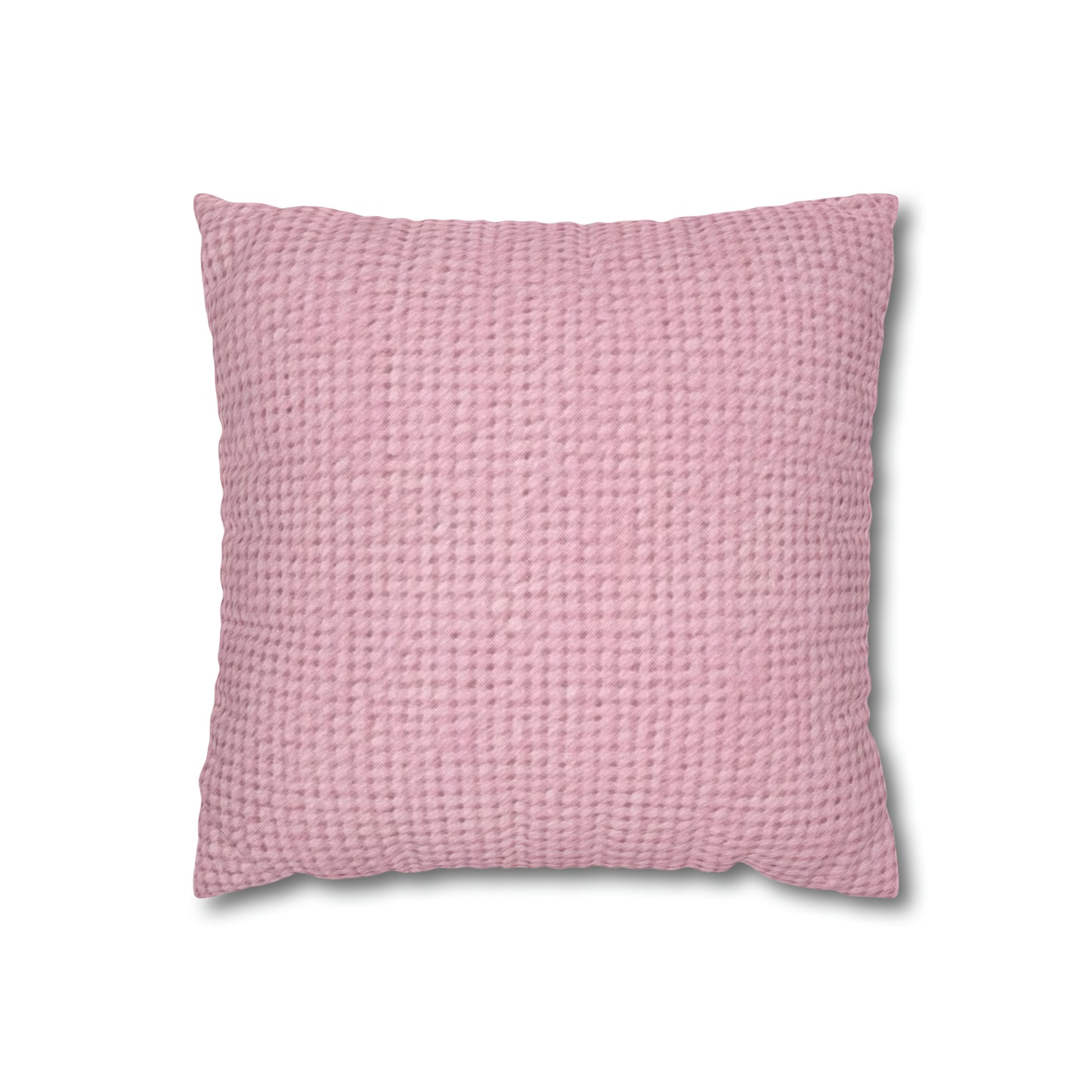 Blushing Garment Dye Pink: tela de tonos suaves inspirada en la mezclilla - Funda de almohada cuadrada de poliéster hilado