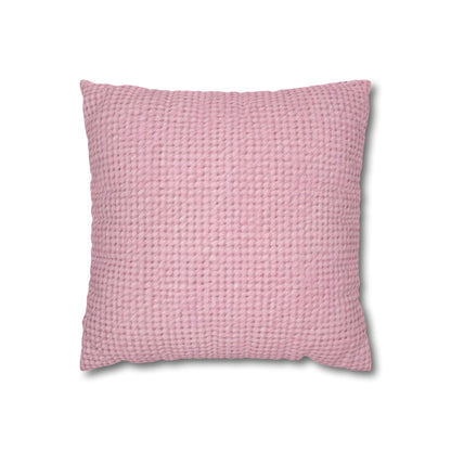 Blushing Garment Dye Pink: tela de tonos suaves inspirada en la mezclilla - Funda de almohada cuadrada de poliéster hilado