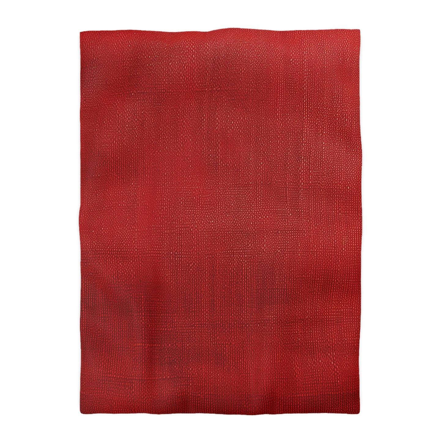 Juicy Red Berry Blast: Denim Fabric Inspired Design - Microfiber Duvet Cover