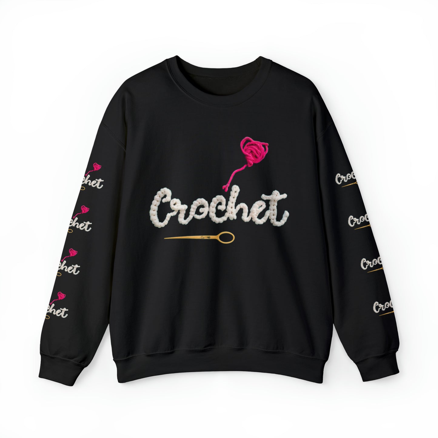 Regalo de amor de ganchillo - Estilo de coleccionista de moda de tela sincera - Sudadera unisex Heavy Blend™ Crewneck 