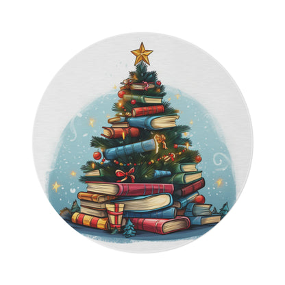 Árbol de Navidad amante de los libros, regalo para lectores - Alfombra redonda