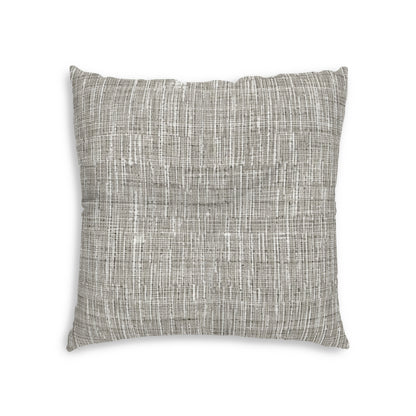 Silver Grey: Denim-Inspired, Contemporary Fabric Design - Tufted Floor Pillow, Square