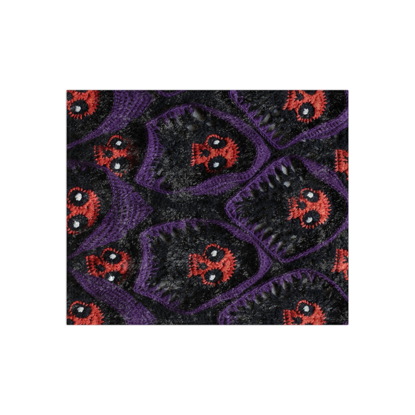 Grim Reaper Crochet Halloween Fright Scare Ghoul Fantasy Horror - Crushed Velvet Blanket