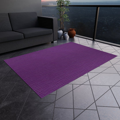 Violet/Plum/Purple: Denim-Inspired Luxurious Fabric - Outdoor Rug