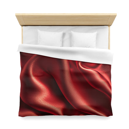 Red Silk, Microfiber Duvet Cover