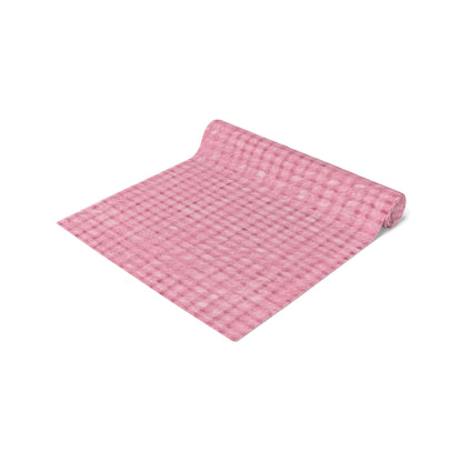 Pastel Rose Pink: Denim-Inspired, Refreshing Fabric Design - Table Runner (Cotton, Poly)