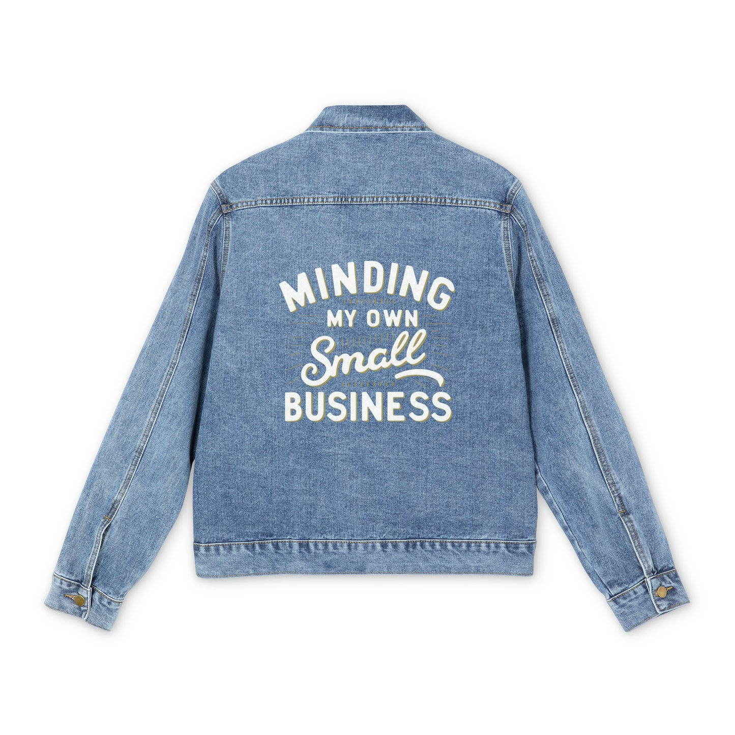 Men Minding My Own Small Business, Gift For Him, Men's Denim Jacket