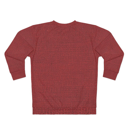 Bold Ruby Red: Denim-Inspired, Passionate Fabric Style - Unisex Sweatshirt (AOP)