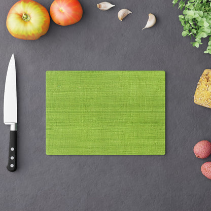 Lush Grass Neon Green: Denim-Inspired, Springtime Fabric Style - Cutting Board