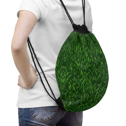 Touch Grass Indoor Style Outdoor Green Artificial Grass Turf - Drawstring Bag