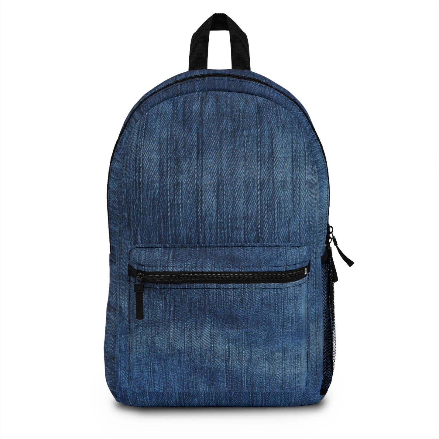 Indigo Splash: Washed Denim Reverie in Deep Blue - Backpack