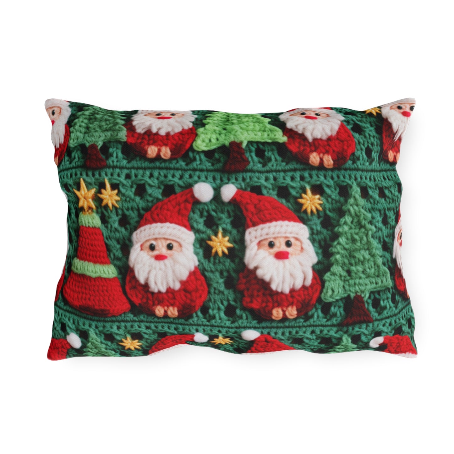 Santa Claus Crochet Pattern, Christmas Design, Festive Holiday Decor, Father Christmas Motif. Perfect for Yuletide Celebration - Outdoor Pillows