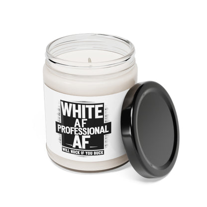 White AF, White History, Funny Gift, Scented Soy Candle, 9oz