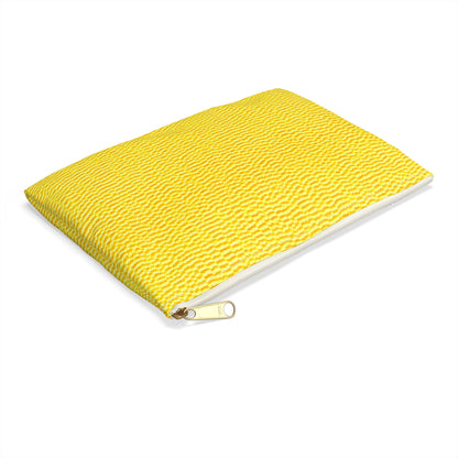 Sunshine Yellow Lemon: tela alegre, inspirada en la mezclilla - Bolsa para accesorios 