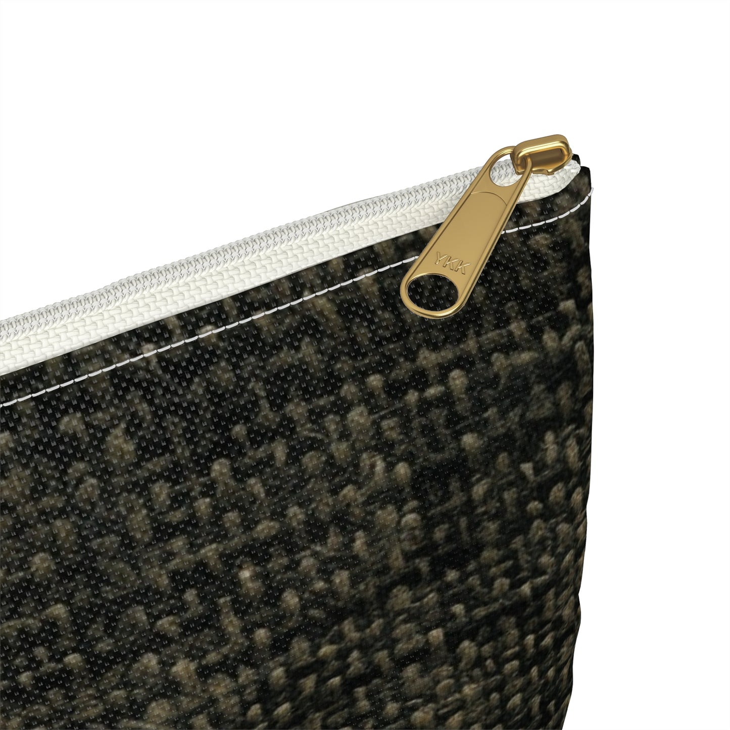 Sophisticated Seamless Texture - Black Denim-Inspired Fabric - Accessory Pouch