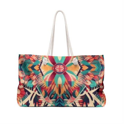 Boho Vibes: Handmade Summer Bohemian Print Pattern Artwork Weekender Bag