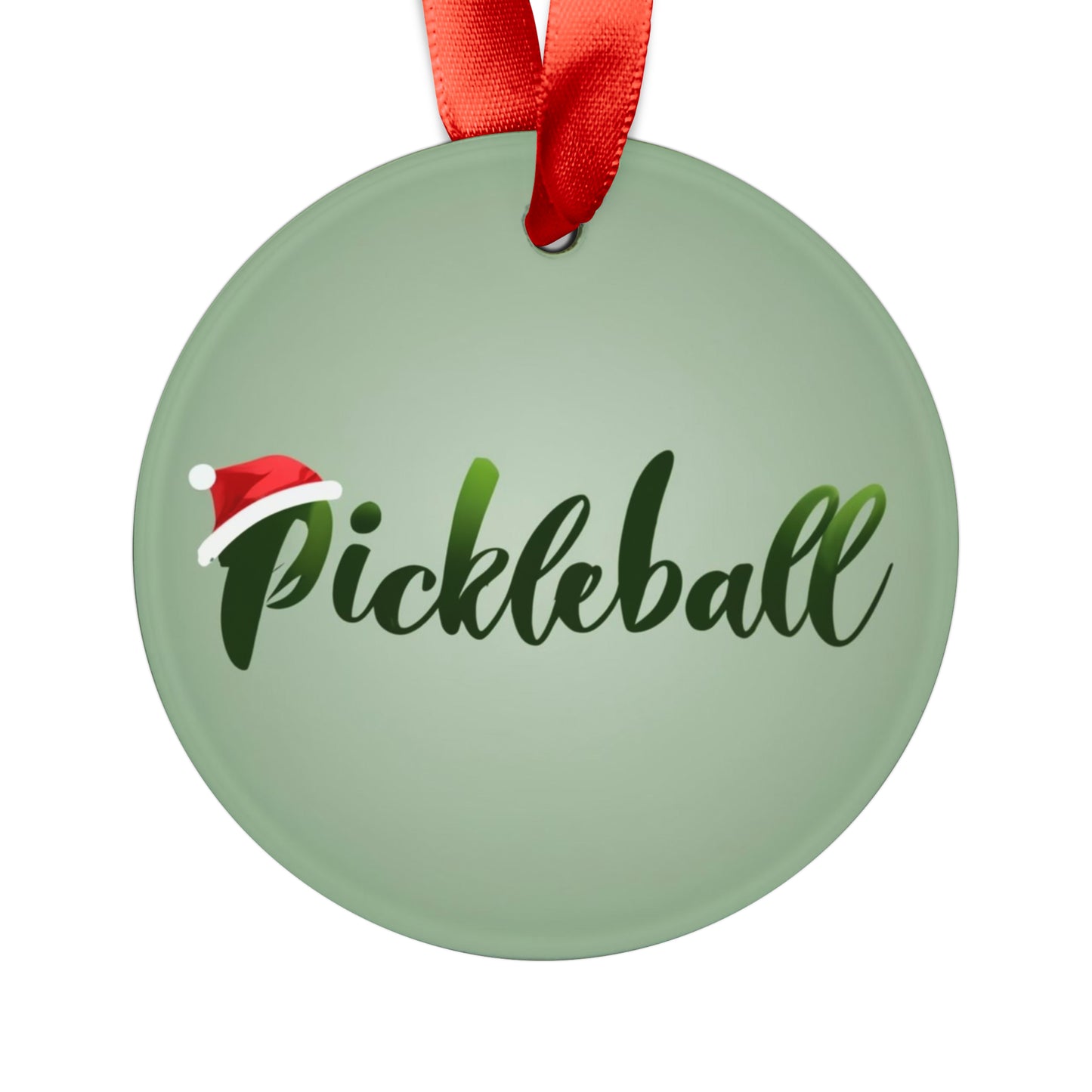 Pickleball Christmas Holiday Season - Acrylic Ornament with Ribbon