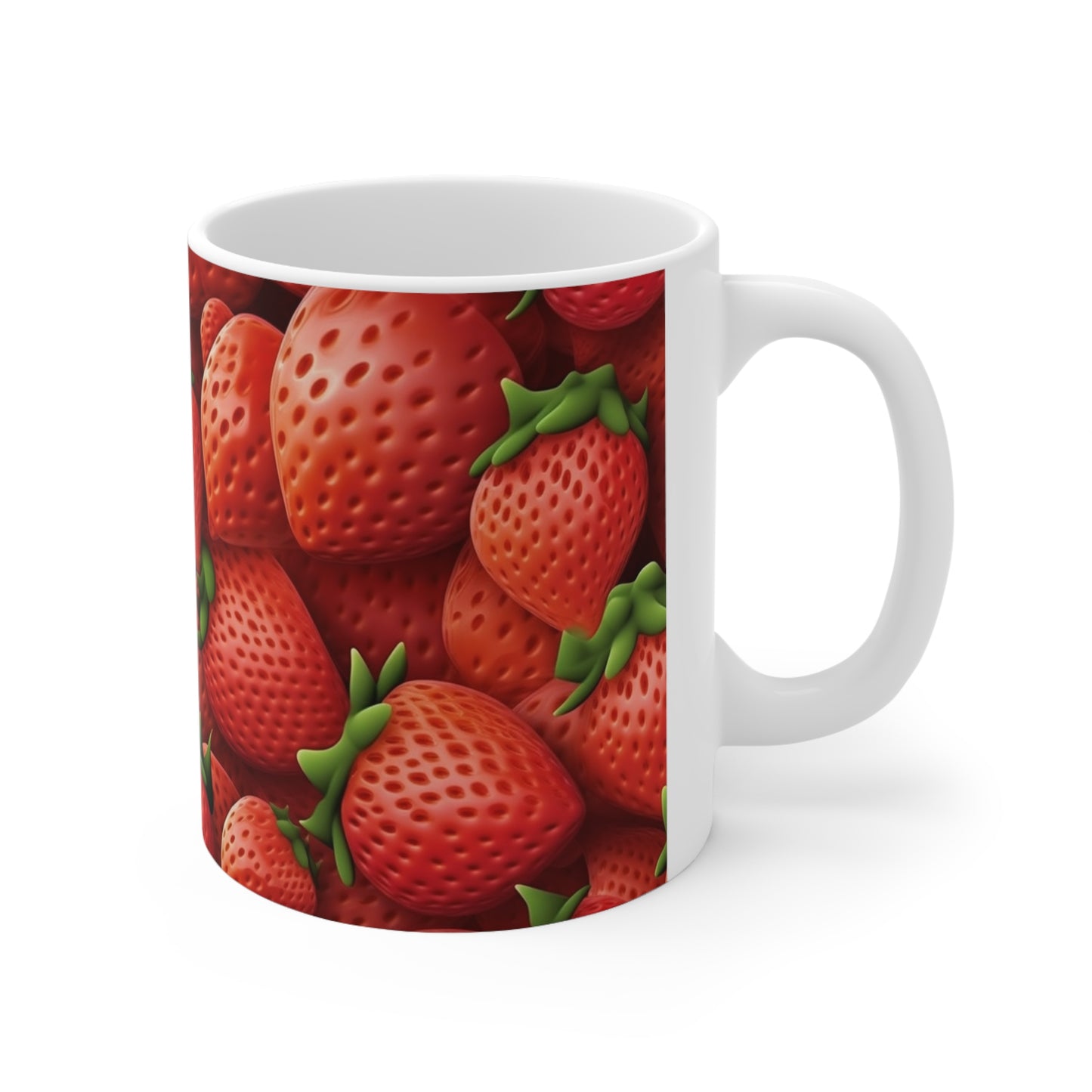 Fresas de jardín- Wild Sweet Gourmet - Granja que cultiva frutos rojos maduros - Taza de cerámica 11oz