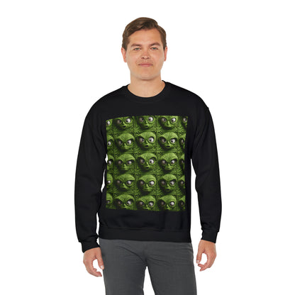 Alien Granny Square Crochet - Galacitc Space Sci fi Fantasy Theme - Unisex Heavy Blend™ Crewneck Sweatshirt