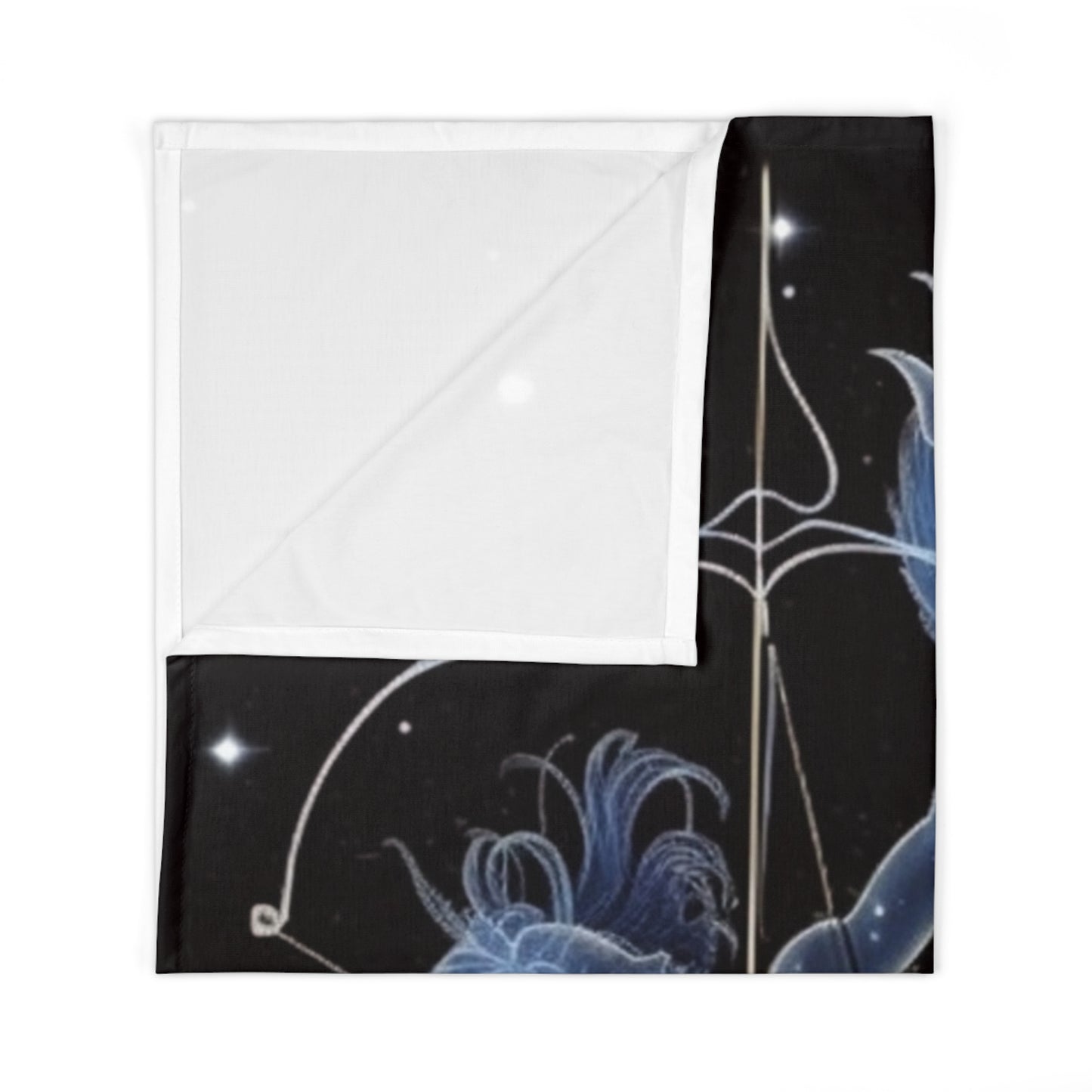 Sagittarius Zodiac in Starlit Universe - Fluorescent Colors - Baby Swaddle Blanket