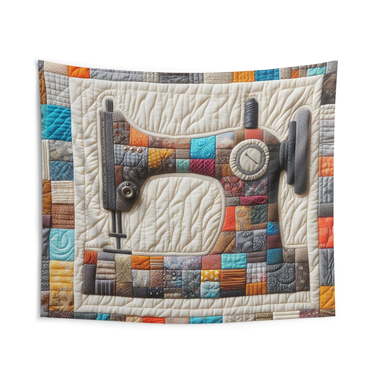 Sewing Machine Quilt Art - Indoor Wall Tapestries