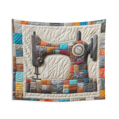 Sewing Machine Quilt Art - Indoor Wall Tapestries