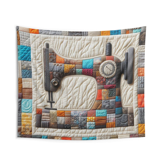 Sewing Machine Quilt Art - Indoor Wall Tapestries