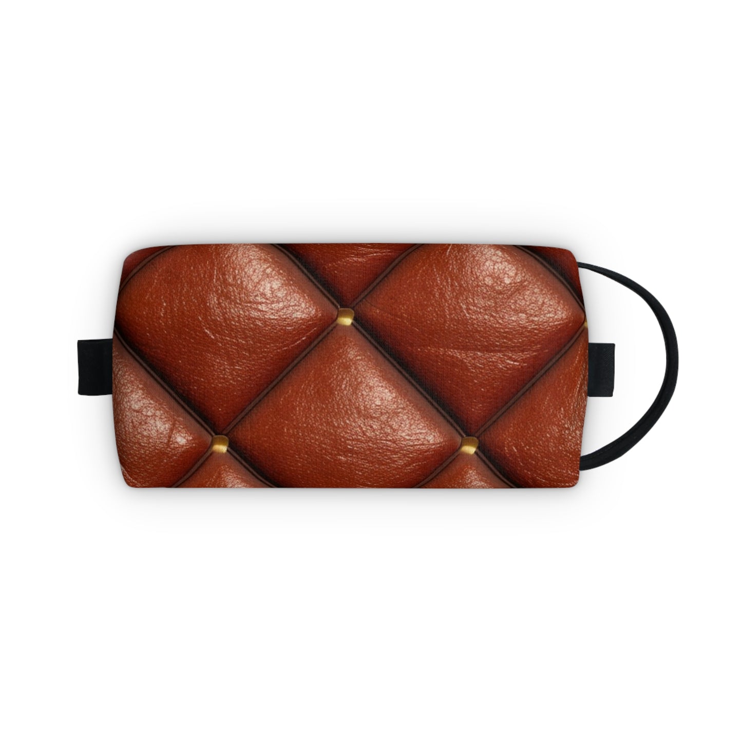 Brown Leather Cognac Pattern Rugged Durable Design Style - Toiletry Bag