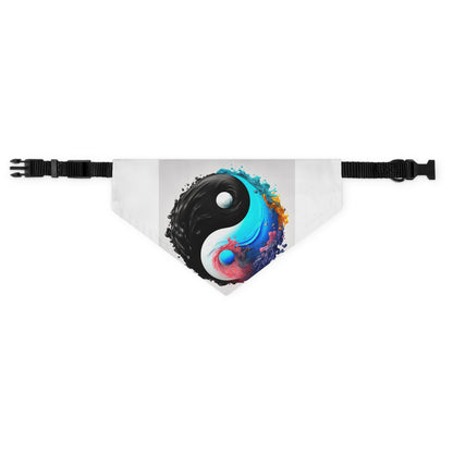 Yin Yang Symbol, Colorful Paint Style - Artistic Decor - Pet Bandana Collar