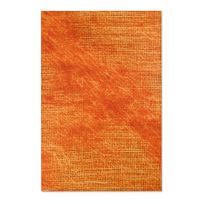 Burnt Orange/Rust: Denim-Inspired Autumn Fall Color Fabric - Area Rugs