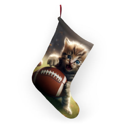 Football Kitten Touchdown: Tabby's Winning Play Sport Game - Christmas Stockings