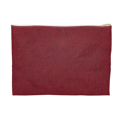 Seamless Texture - Maroon/Burgundy Denim-Inspired Fabric - Accessory Pouch